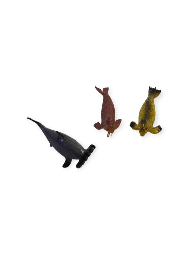 DIMAZO Small Kids Sea & Wild Animal Toys Sets for Fun, Educational, Spark Imagination and Learning (Multi Choice Sets) (Marine Animals) 12pcs - Image 4